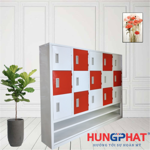 Tủ sắt mầm non 15 ngăn thêm khay